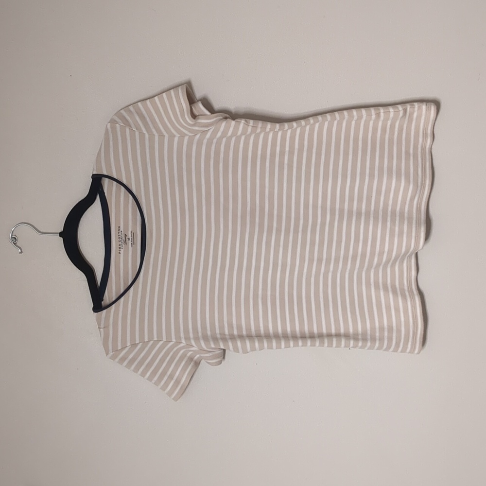 Cream striped top